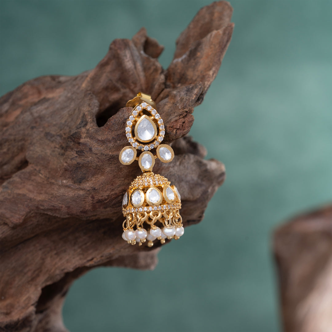 Tara Polki Jhumki Earrings