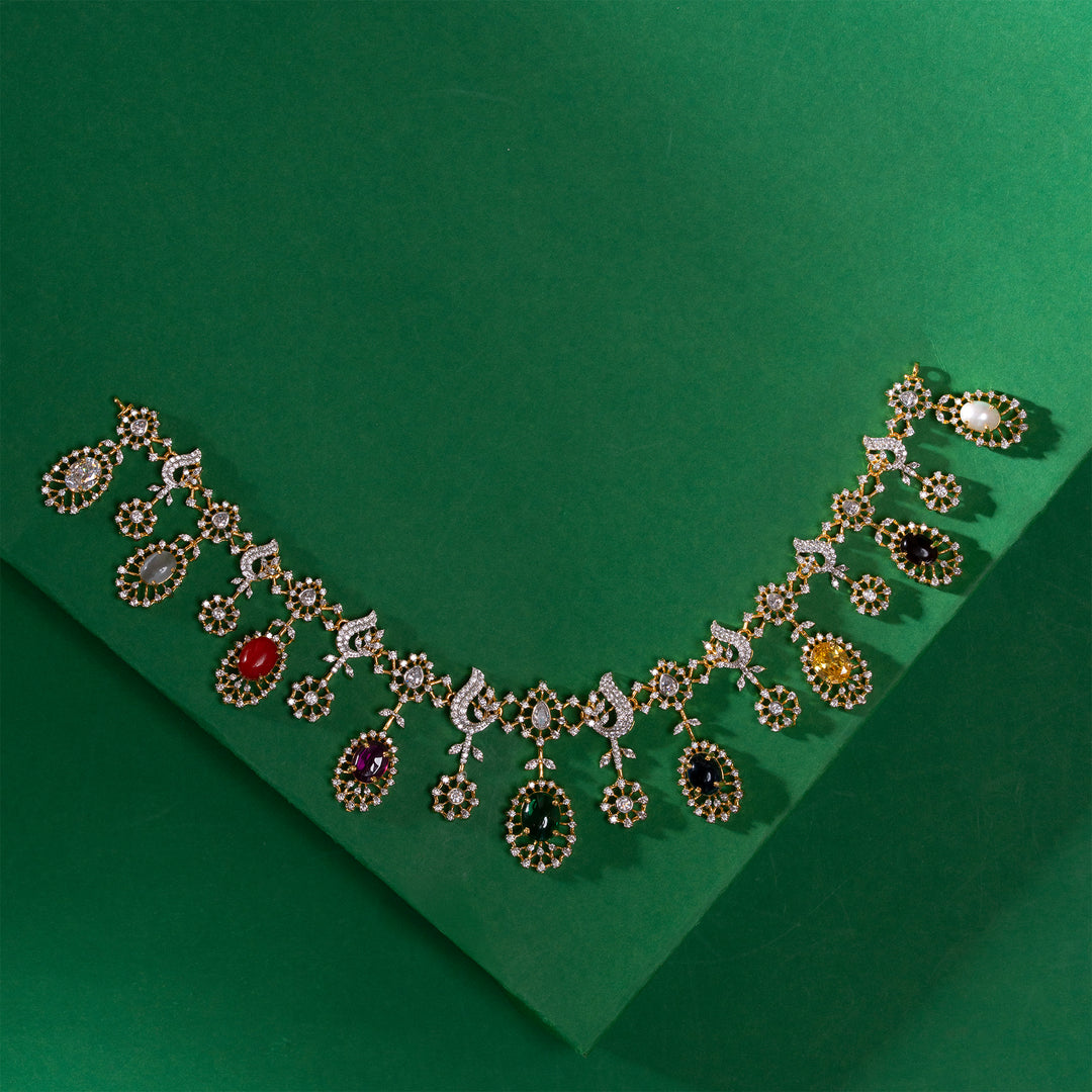 Nav-Rang Darpan Necklace Set