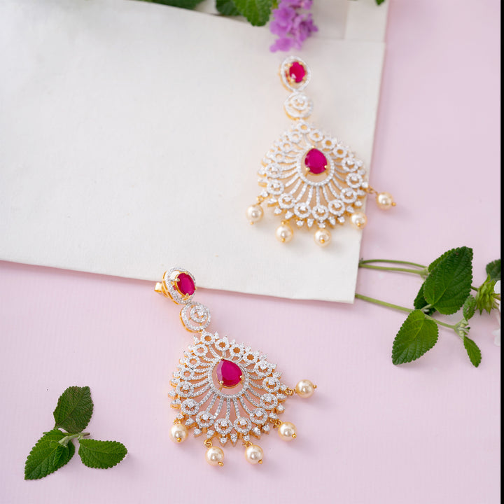 Ruby-Fire CZ Danglers