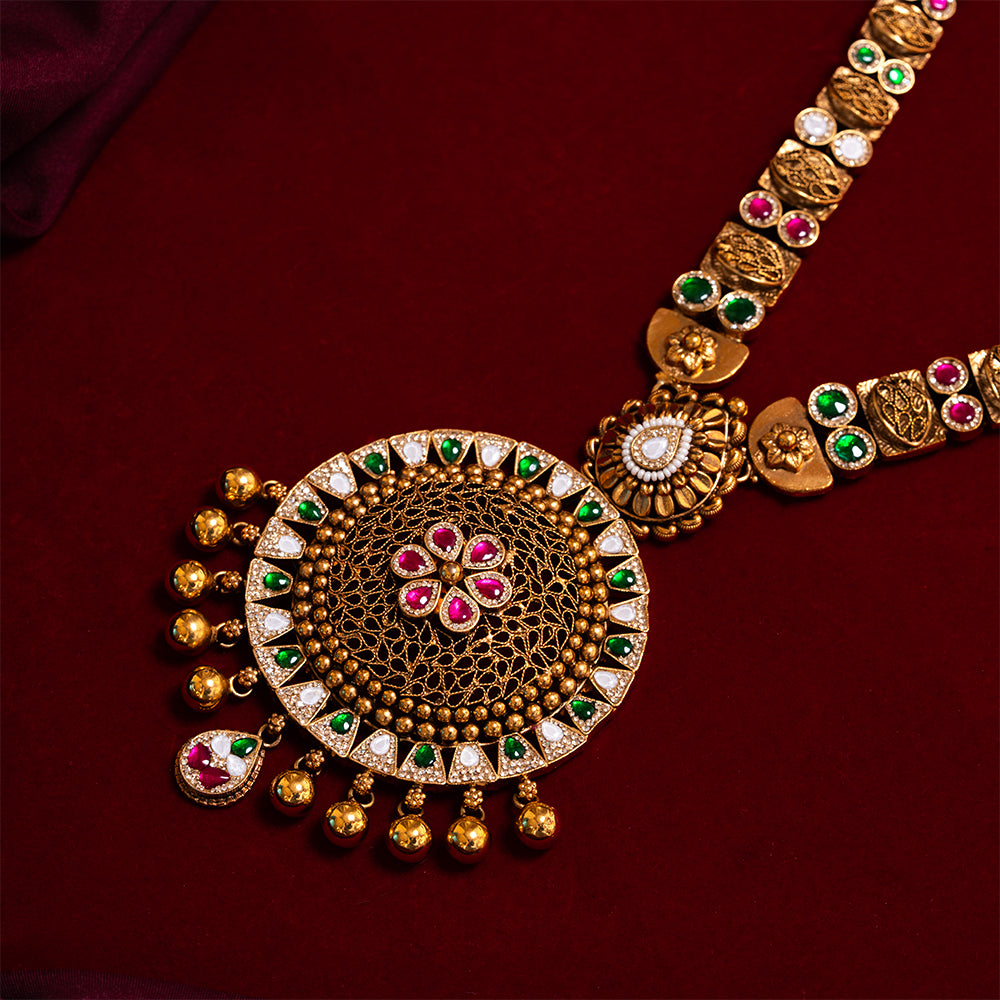 Kundanjali Padma Haaram Set