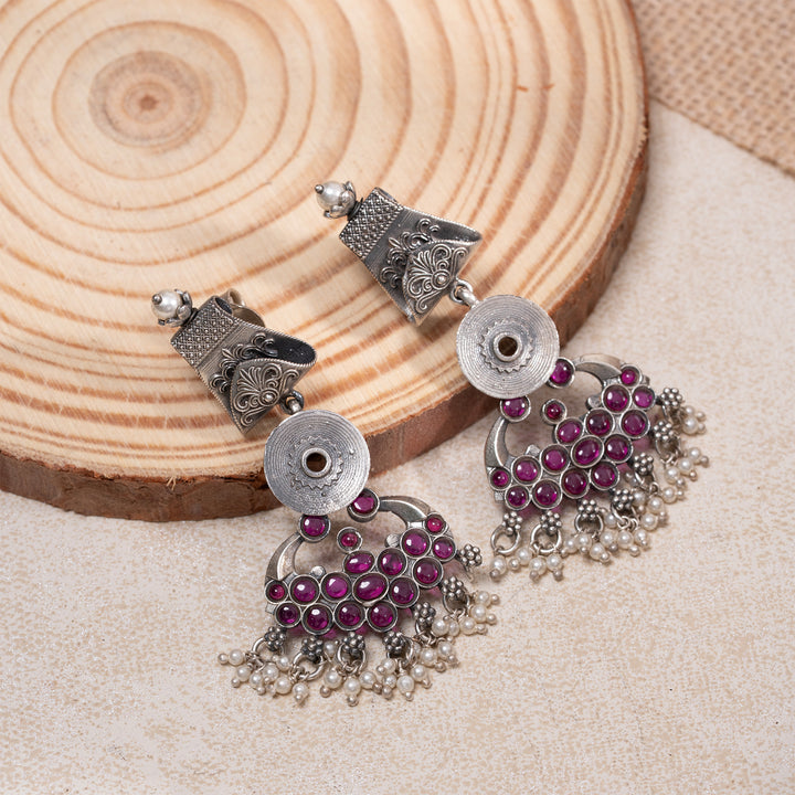 Gulaabi Leher Danglers