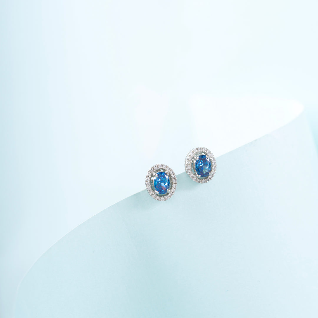 Indigo Crest Studs