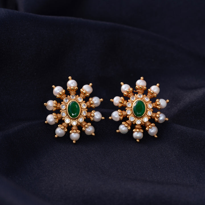 Emerald Bloom Studs