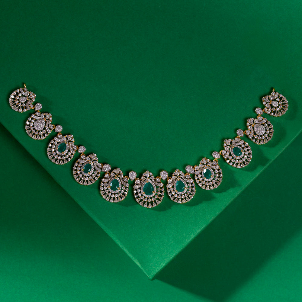 Panna Phool Necklace Set