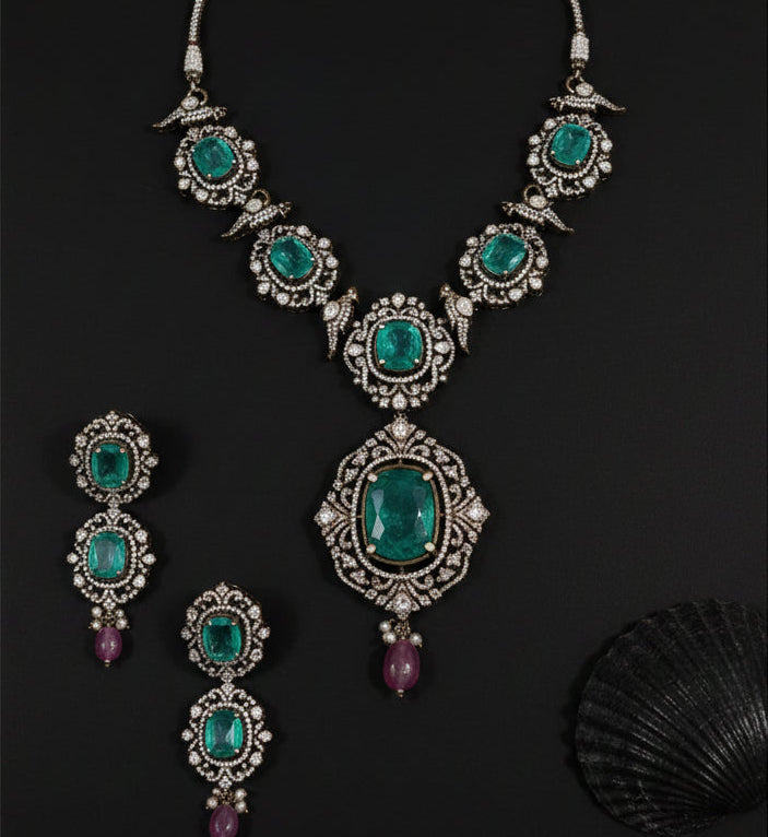 Victorian Parrot Necklace Set