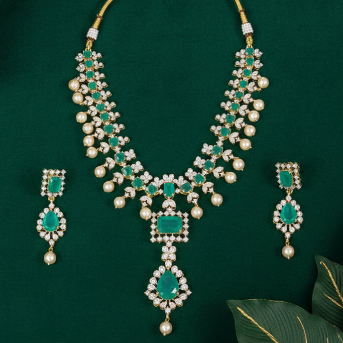 Verte CZ Necklace Set