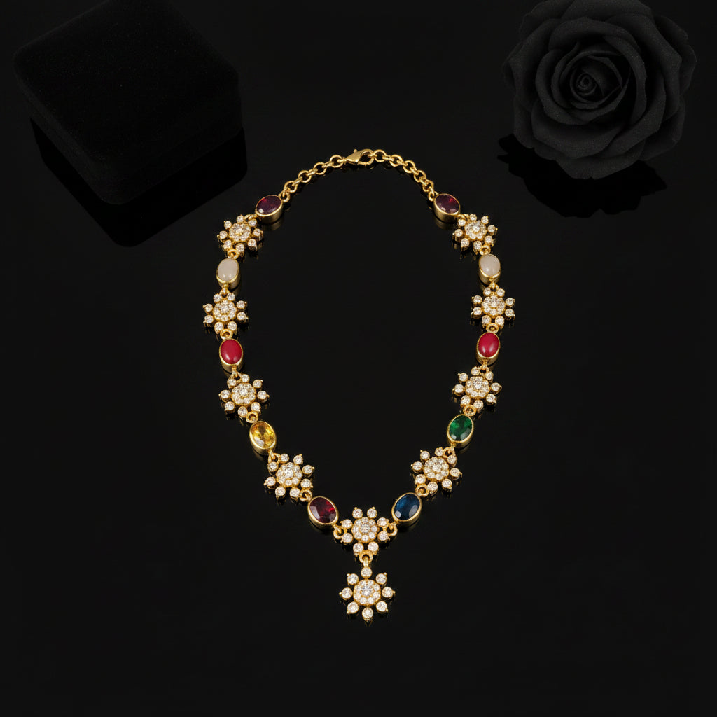 Navaratna Garden Necklace
