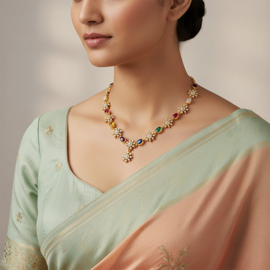 Navaratna Garden Necklace