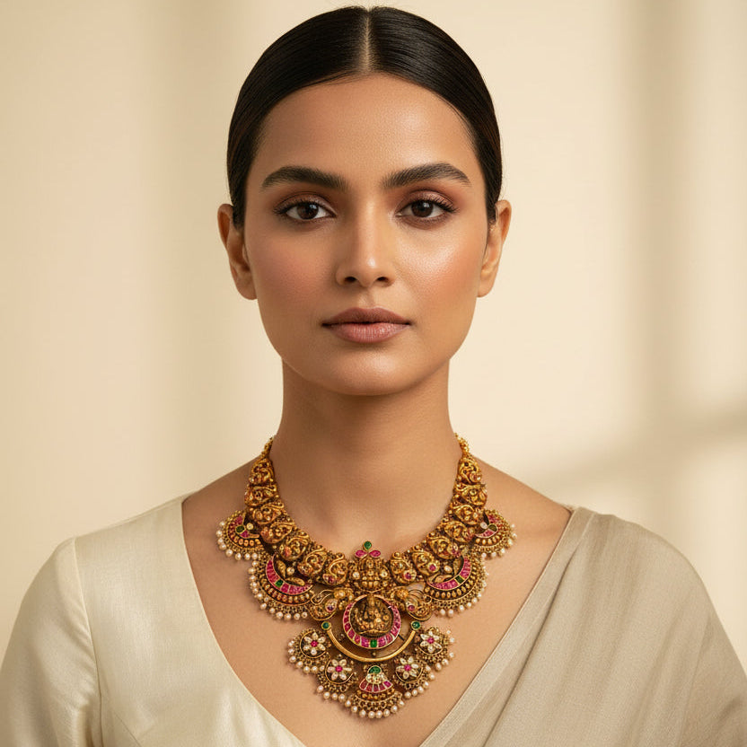 Hiranya Temple Necklace