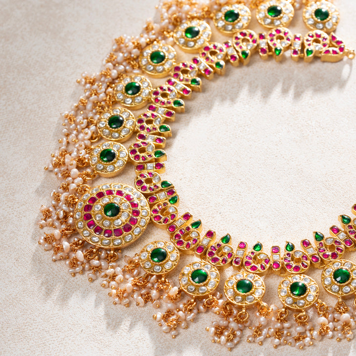 Mayura Kundan Short Necklace
