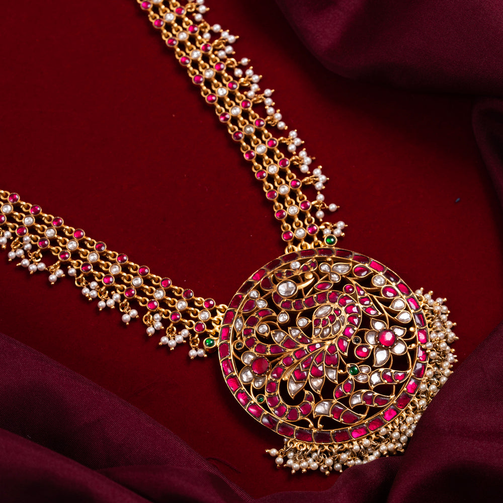 Mayura Kundan Long Necklace