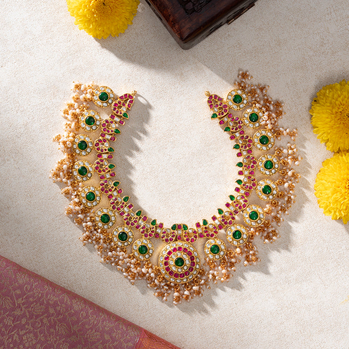 Mayura Kundan Short Necklace