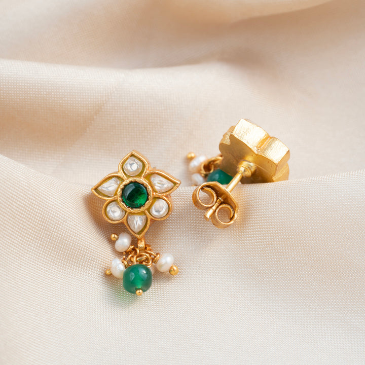 Phoolkari Kundan  Studs