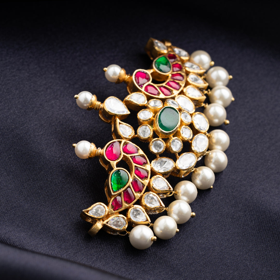 Royal Kundan Feather Choker