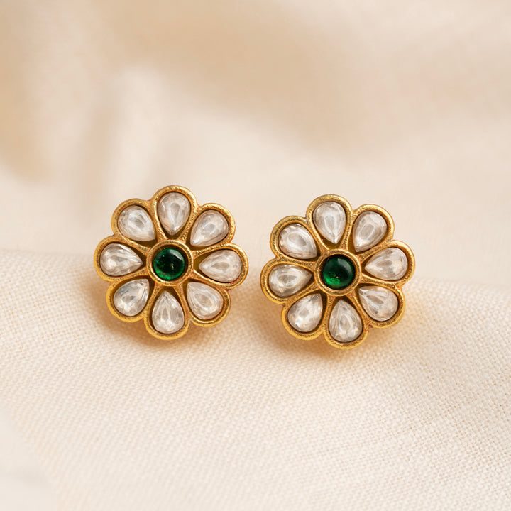 White Kamalika Studs