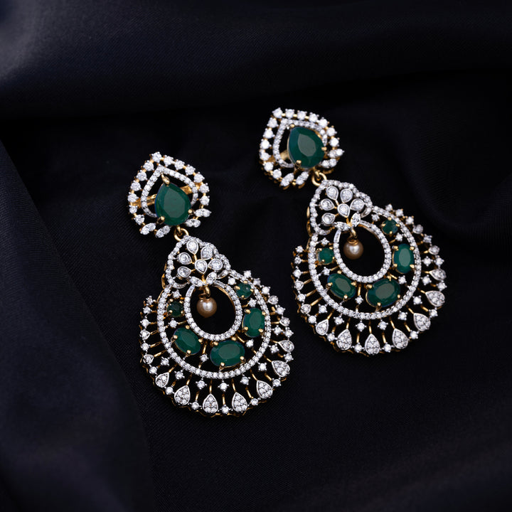 Pearzya Emerald Danglers